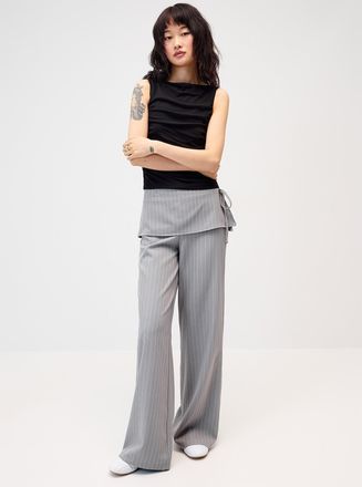 Twik Womens Side tie wraparound dress pant