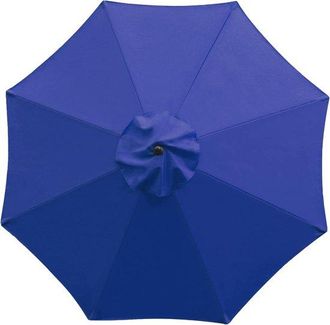 OEM Toldo De Repuesto Para Sombrilla Con 8 Varillas, Cubierta Resistente A Los Rayos Uv (solo La Parte Superior), Rayas Azules Y Blancas, 2 M
