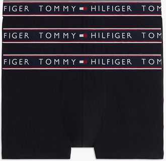 Tommy Hilfiger Mens Cotton Stretch Trunk 3-Pack - Black - XL