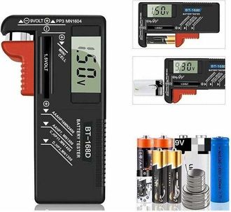 OEM Comprobador De Bater&iacute;as Digital, Comprobador De Bater&iacute;as Universal, Comprobador De Bater&iacute;as, Para Pilas Aa, Aaa, C, D, Pp3, 9v, 1.5v Y De Bot&oacute;n - Func