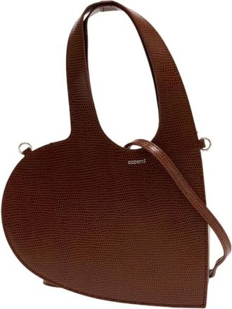 Coperni Shoulder Bags, female, Brown, Size: ONE SIZE Mini Heart Tote
