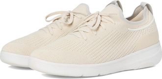 FitFlop Super-Q Knit Slip-On Laced Sneakers Womens Walking Shoes Paris Beige : 7.5 M (B), Hair Calf
