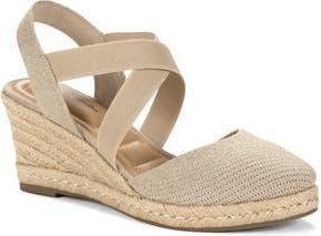 Me Too Stelle Espadrille Wedge Sandal in Bisque Metallic at Nordstrom Rack, Size 8.5