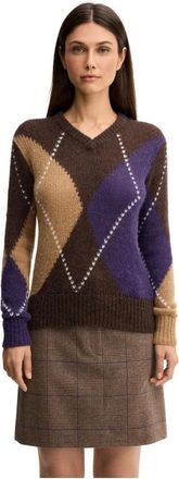 Joop 264KN32Karga V-neck Trui - Dames - Truien - Veelkleurig - Maat: S Wol