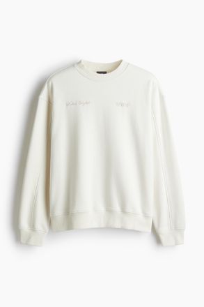 H&M Sweatshirt mit Stickerei - White