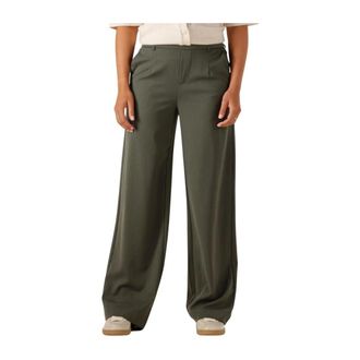 Object Object, Broeken, Dames, Groen, XS, Polyester, Groene Wijde Pijp Broek