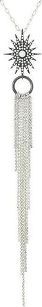 Lucky Brand Stardust Tassel Womens Necklace Womens Necklace Silver