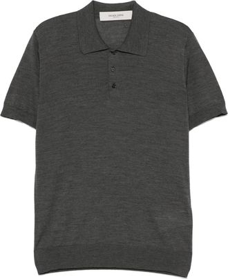 Golden Goose Polo in maglia fine - Grigio