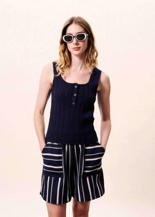 FRNCH Dundee Tank Top In Navy
