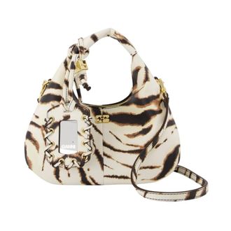 Ganni Hobo Mini Zebra Purse - female - Ganni - Handbags - Beige - ONE SIZE - Bags
