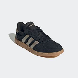 adidas Sneaker ADIDAS SPORTSWEAR BREAKNET SLEEK, Damen, Gr. 38,5, core schwarz, cyber metallic, gum 3, Leder, Synthetik, Schuhe Sneaker