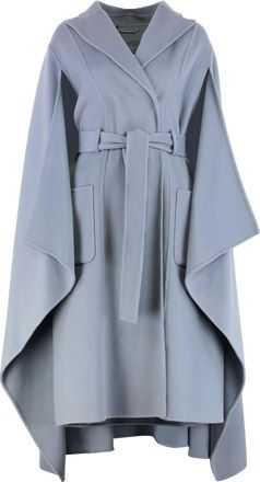 Alberta Ferretti Jassen, Dames, Grijs, S, Wol, Lange Wollen Jas