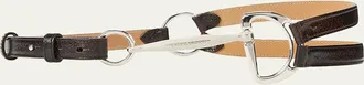 Ralph Lauren Collection Distressed Equestrian Skinny Belt