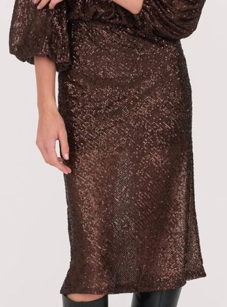 Secular Karolina Bias Midi Skirt In Chocolate