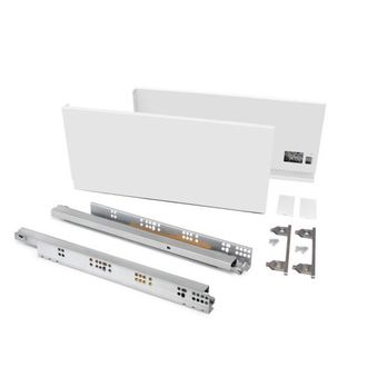 Emuca Emuca Caj&oacute;n Exterior Vertex 60kg De Altura 178mm, Profundidad 500mm, Acero, Pintado Blanco