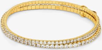 Michael Kors Precious Metal-Plated Brass Double Wrap Tennis Bracelet