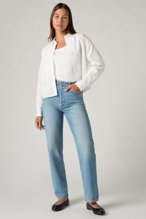 Levi's Vaqueros rectos tobilleros Ribcage - Mujer - 24X29 - Azul / Medium Indigo Worn In