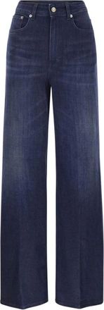 Dondup Beatrix Wide-leg Jeans - Dames - Loose Fit Jeans - Blauw - W28 - Katoen - Jeans