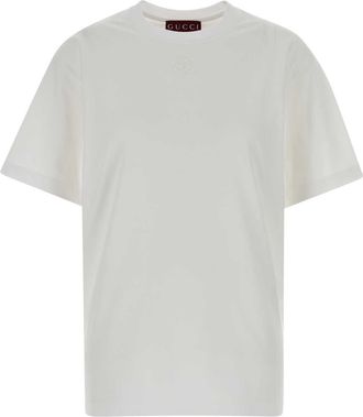 Gucci White Cotton T Shirt