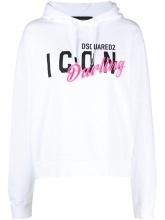 Dsquared2 Katoenen hoodie - Wit