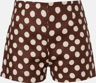 Faithfull The Brand Lila polka-dot linen shorts