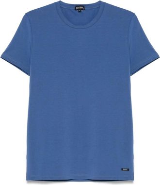 Ermenegildo Zegna Casual T-shirt met korte mouwen - Heren - T-shirts - Blauw - 3XL - Tops