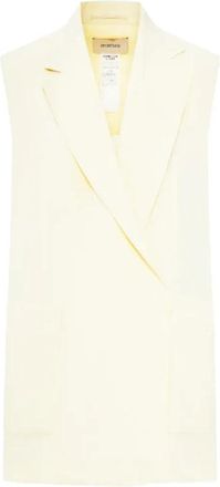 Sportmax Spxmaggio 206 Vest - Dames - Gillet - Beige - 2XS - Kostuums