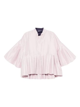 Parlor flounce-hem jacket - women - Polyamide/Polyurethane - One Size - Pink