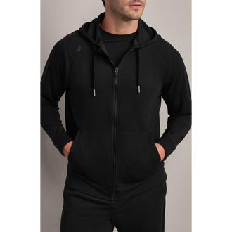 Rhone DreamState Zip Hoodie in Pure Black at Nordstrom, Size X-Large