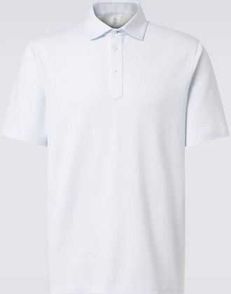 Brunello Cucinelli Cotton and linen pique polo shirt