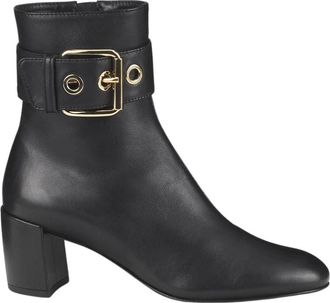 AGL Lynn Chic Enkellaarsjes - Dames - Laarzen met Hak - Zwart - 40 EU - Leer - Schoenen