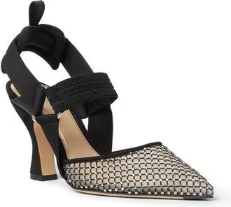 Fendi Very Colibr&igrave; Slingback Pump in F13Bk Nero Black Diamond at Nordstrom, Size 36.5