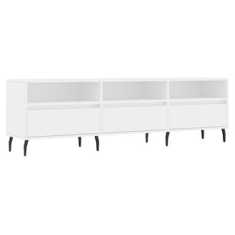 vidaXL Vidaxl - Mueble De Tv Madera Contrachapada Blanco 150x30x44,5 Cm