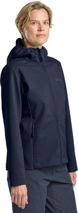 Jack Wolfskin Funktionsjacke JACK WOLFSKIN BORNBERG HOODY W, Damen, Gr. M (38/40), blau (night, blau), Obermaterial: 100% Polyester; Futter: 100% Polyester, Jacken 
