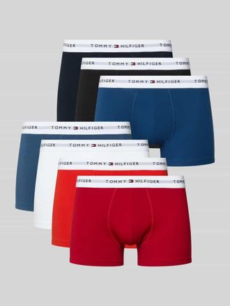 Tommy Hilfiger Trunks aus Baumwoll-Mix im 7er-Pack in Rot, Gr&ouml;&szlig;e XXL