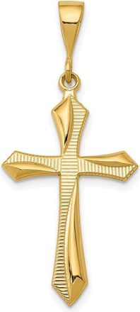 Diamond2Deal 14k Yellow Gold Passion Cross Pendant
