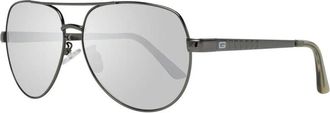 Guess Gunmetal Aviator Zonnebril met Spiegelglazen - Heren - Zonnebrillen - Grijs - ONE Size - Accessoires