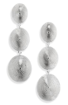 LI&Eacute; STUDIO The Ruby Drop Earrings in Silver at Nordstrom