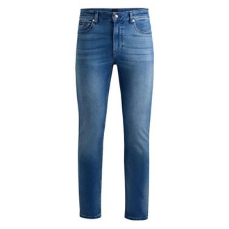 HUGO BOSS Jeans, Heren, Blauw, W32 L34, Katoen, Delaware Slim-fit Jeans