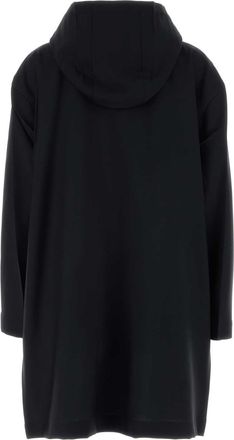 Prada Womens Soprabiti Coat Navy Mohair Virgin Wool