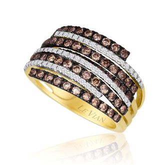 Le Vian Ladies Chocolate Diamond Rings set in 14K Honey Gold