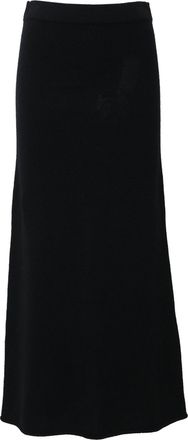 Reformation Maxi Skirt in Black Wool
