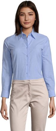 SOLS Dames/Dames Embassy Oxford zakelijke blouse met lange mouwen (Hemelsblauw)