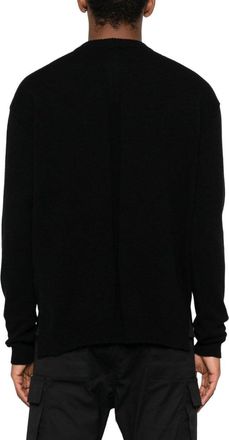 Rick Owens Cashmere-Blend Crewneck Sweatshirt - Black
