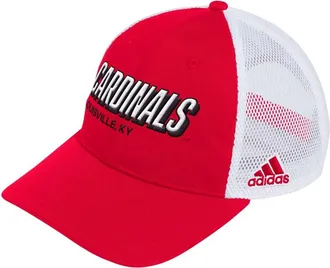 adidas Mens adidas Red Louisville Cardinals Mascot Block Letter Slouch Trucker Adjustable Hat at Nordstrom