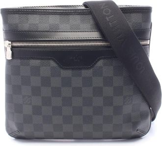 Louis Vuitton Black Damier Graphite Coated Canvas Leather Handbag Shoulder Bag (Pre-Owned)