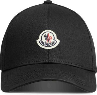 Moncler Black Logo Baseball Cap