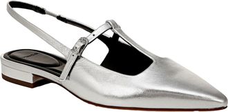 Vince Iliana Slingback Silver Leather J2193L2900 Womens
