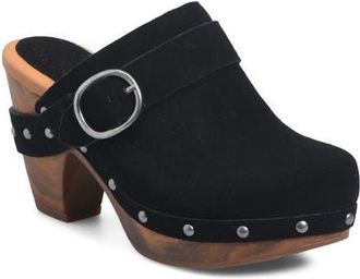 Kork-ease Gemini Leather Clog in Black Suede at Nordstrom, Size 11