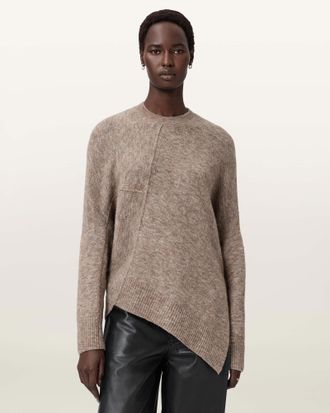 AllSaints Merino Wool Lock Crew Neck Jumper, Size: XS